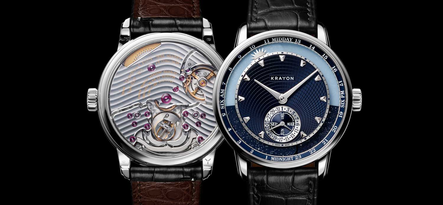 Krayon Anywhere watch with dark blue dial